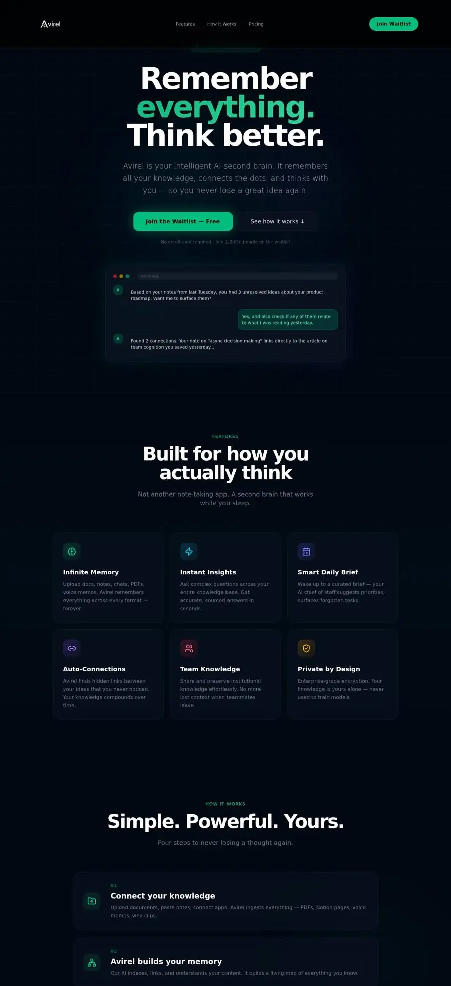 Aviirel website, home page